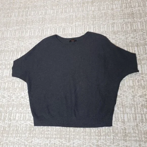 Quince Lightweight Organic Cotton Cashmere Link Stitch Dolman Sweater Size Large - Picture 5 of 11